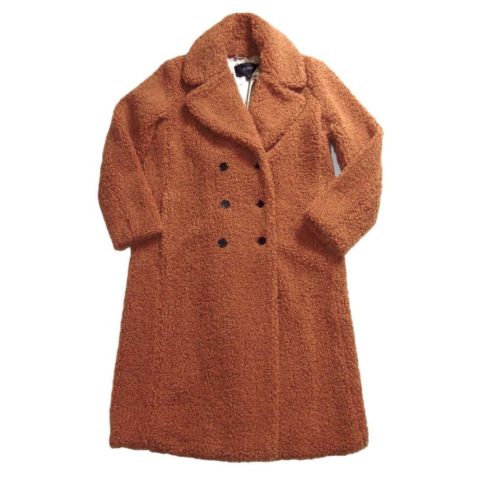 J. Crew Women's Orange Teddy Coat